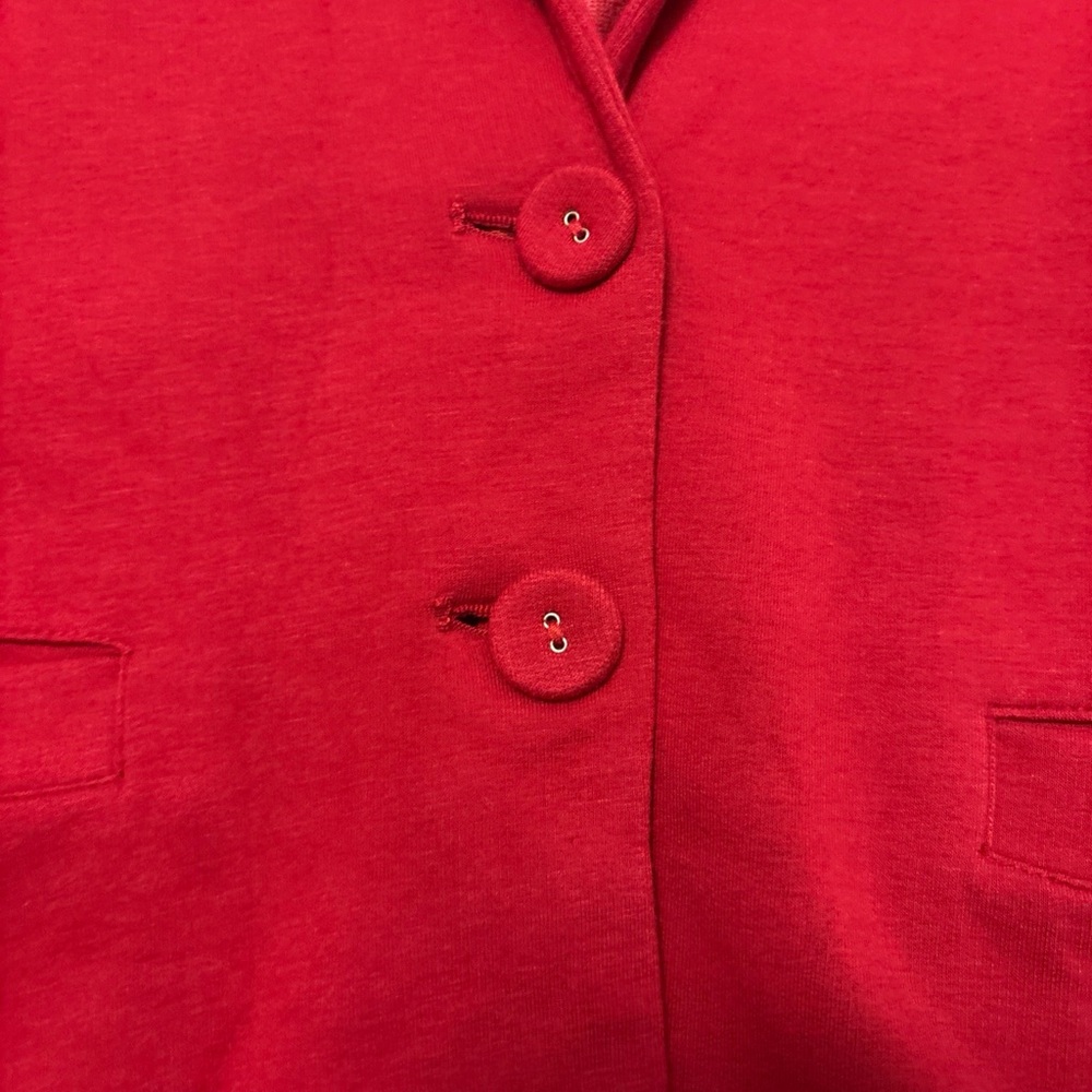 Tart Red Kaylie French Terry Blazer 2 Button SZ XL Career Casual Rayon Cotton - Picture 13 of 15